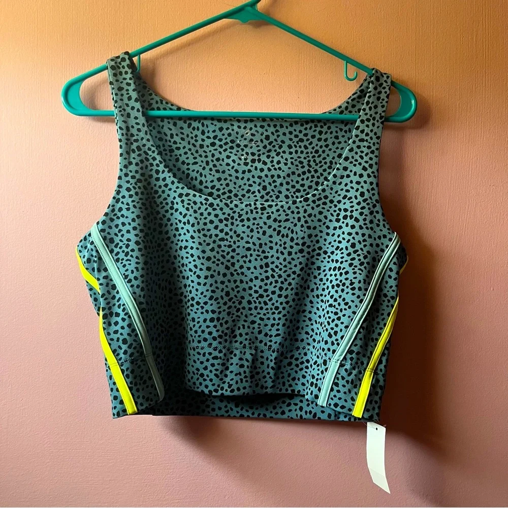 🆕Size L Lou&Grey Teal Leopard Print Sports Top - Picture 1 of 4